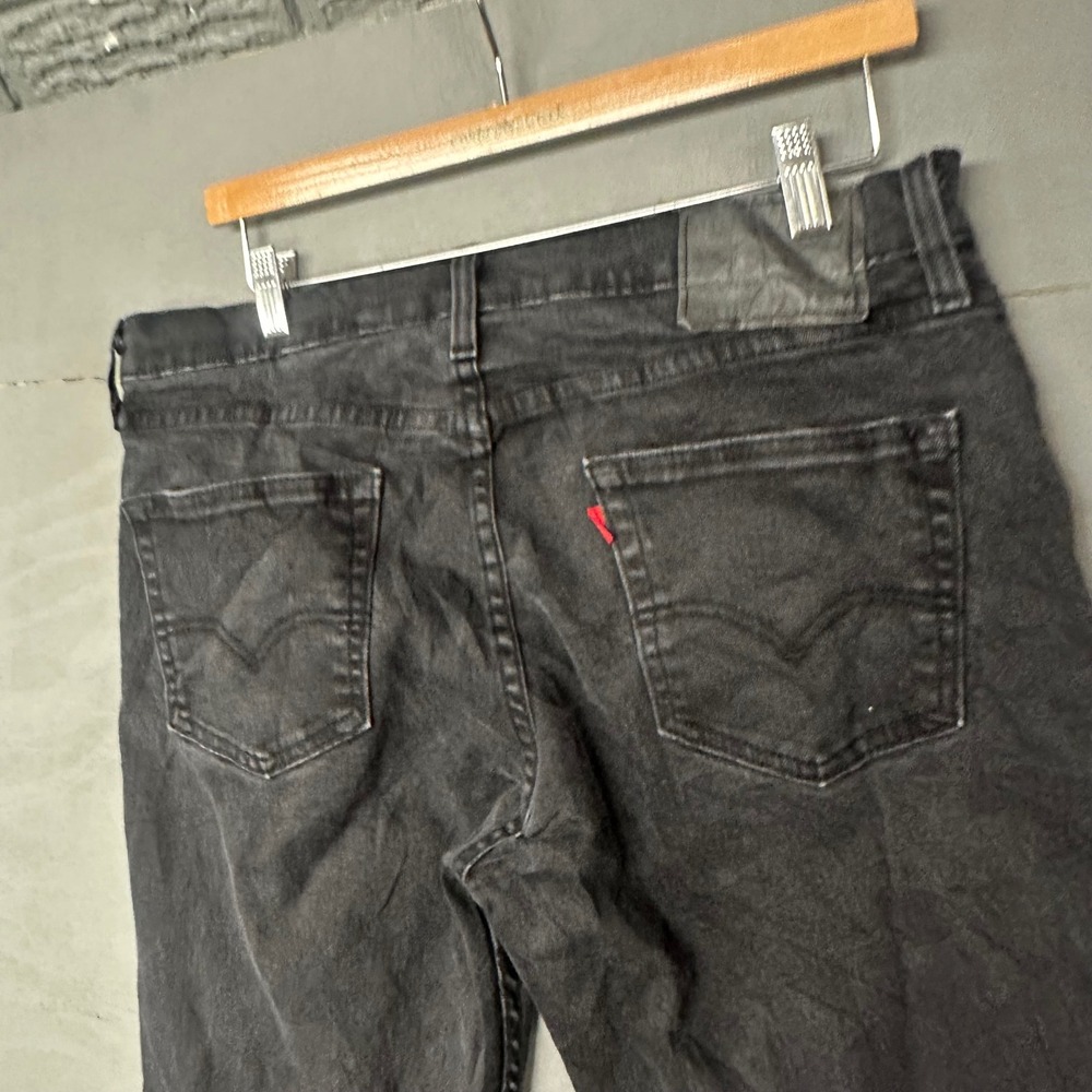 Levis 511 Slim Fit Jeans Mens 34x34 Washed Black Denim Pants 04511-4406‎